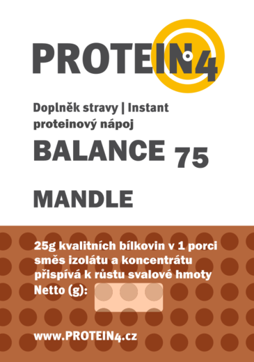 Proteinový nápoj BALANCE 75 Mandle